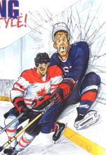 CANADA VS. U.S. HOCKEY ILLUSTRATION