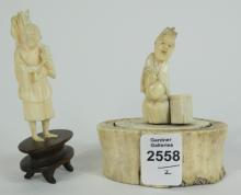 2 IVORY CARVINGS