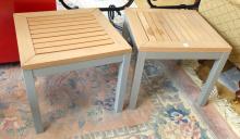 PAIR OF PATIO END TABLES