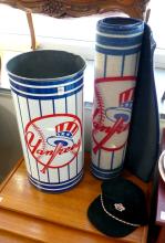 WASTEBASKET, FLOOR MAT AND HAT