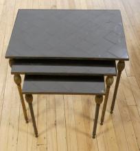 BRASS NEST OF TABLES
