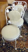 WROUGHT IRON TABLE AND CHAIRS
