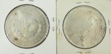 2 U.S. SILVER DOLLARS