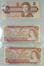 UNCIRCULATED CANADIAN $2 NOTES