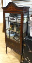 DIMINUTIVE MAHOGANY DISPLAY CABINET