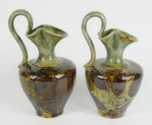 PAIR RARE DOULTON EWERS