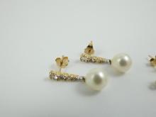 TWO PAIRS PEARL EARRINGS
