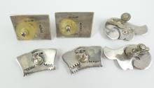 3 PAIR SILVER EARRINGS