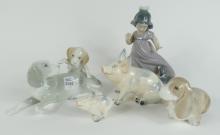 5 PORCELAIN FIGURINES