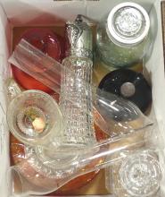 BOX LOT OF GLASSWARE