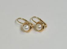 14KT GOLD PEARL EARRINGS