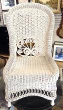 ANTIQUE WICKER CHAIR