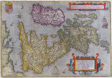 1570 MAP OF ANGLIAE, SCOTIAE, ET HIBERNIAE