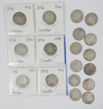 24 CANADIAN SILVER QUARTERS
