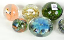 9 VINTAGE ARTISAN PAPERWEIGHTS