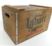 JOHN LABATT CRATE WITH BOTTLES