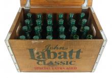 JOHN LABATT CRATE WITH BOTTLES