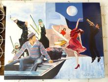 THREE RON DEVEAU OIL PAINTINGS