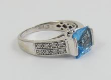 TOPAZ & DIAMOND RING
