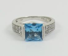 TOPAZ & DIAMOND RING