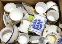 BOX LOT OF ASSORTED CHINA