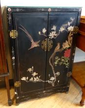ASIAN LACQUER BAR CABINET