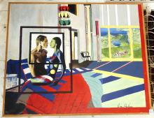 THREE RON DEVEAU OIL PAINTINGS