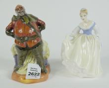 2 MINIATURE DOULTON FIGURINES