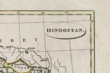 MAP OF HINDOSTAN, 1814