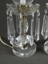 PAIR CRYSTAL LAMPS