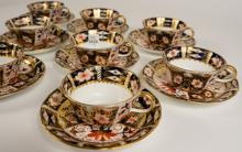 8 DERBY CUPS & SAUCERS