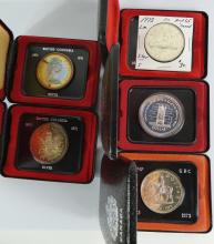 5 CANADIAN SILVER PROOF DOLLARS