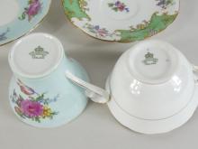 7 ENGLISH CUPS & SAUCERS