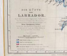 1861 MAP OF THE COAST OF LABRADOR