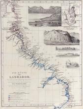 1861 MAP OF THE COAST OF LABRADOR