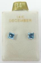 PAIR TOPAZ EARRINGS