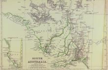 MAP OF SOUTH AUSTRALIA CIRCA 1860