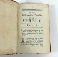 PLAIN AND SPHERICAL TRIGONOMETRY 1706 FIRST EDITION