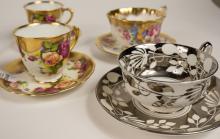 10 ENGLISH CUPS & SAUCERS