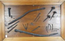 ANTIQUE IRON SPIKES DISPLAY