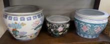 THREE CHINESE PORCELAIN JARDINIERES