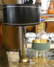 TWO BRASS LAMPS