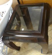 GLASS TOP END TABLE