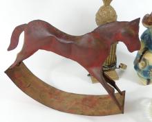 LAMPS, BANK, ROCKING HORSE