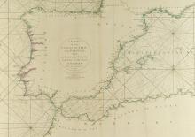 1780 CHART OF THE COASTS OF SPAIN & PORTUGAL