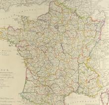 1790-1792 MAP OF FRANCE