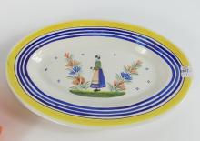 QUIMPER TRAY & STAFFORDSHIRE BOWL