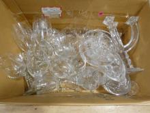 BOX LOT OF GLASSWARE AND CRYSTAL