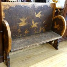 ANTIQUE PYROGRAPHY BENCH