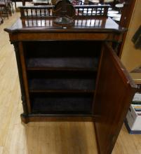 19TH CENTURY BURL WALNUT PIER CABINET